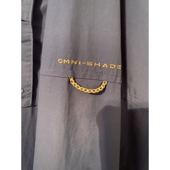 Columbia PFG Shirt 2XL XXL Men's Button Up Vented Fishing Shirt Long Sleeve Blue - Picture 4 of 5